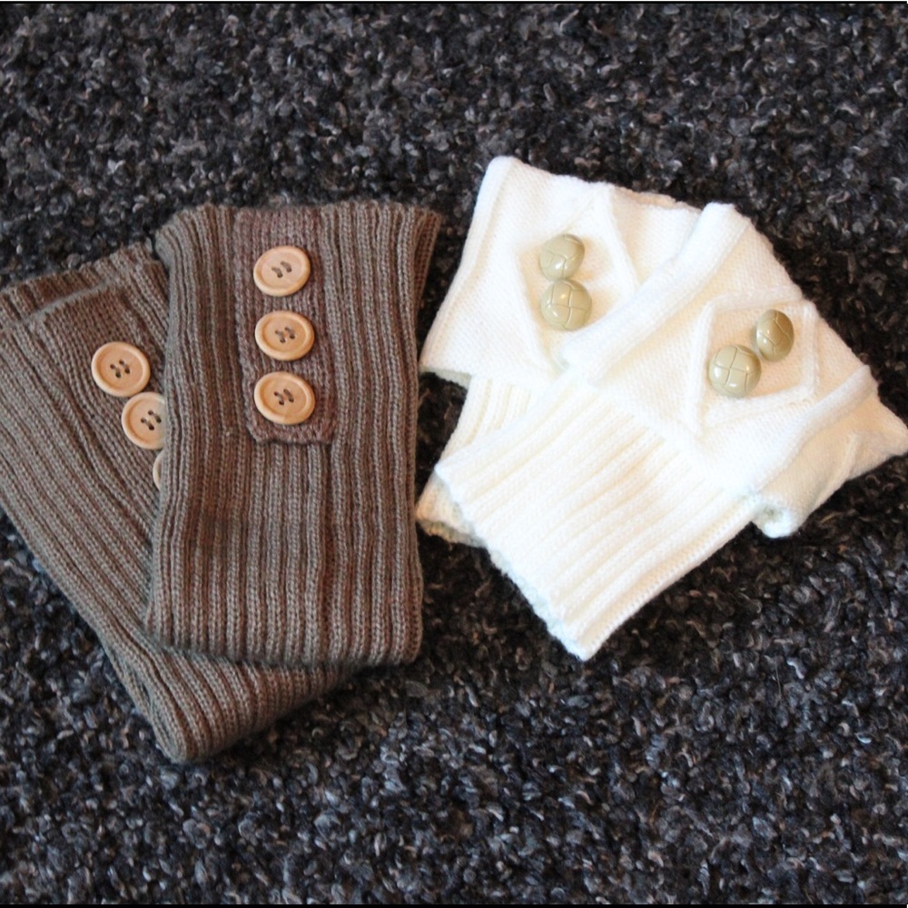 Two pairs of boot cuffs